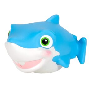 CoComelon Official Bath Squirters, Featuring JJ Character Toy (4” Tall) and 2 Sharks (4” Wide), Bath Time Fun Playset - Character Toys for Babies, Toddlers, and Kids