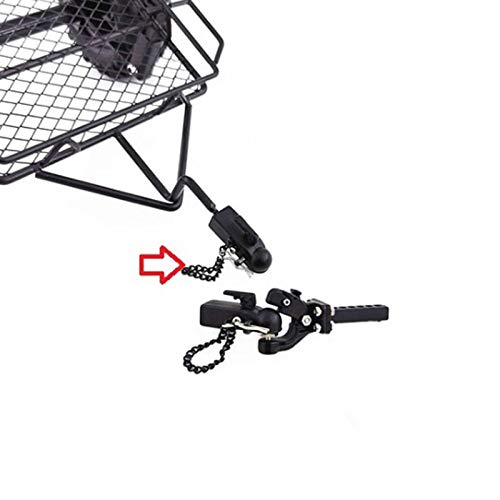 DKKY Metal Hitch Trailer Hook Ball Buckle Simulation Link Component Suitable for Scx10 90046 Trx4 110 RC Car, Trailer Tow Hitch Tow Hook Drop (Hook-Coupler)