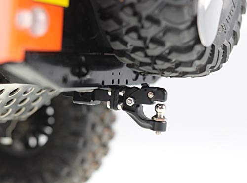 DKKY Metal Hitch Trailer Hook Ball Buckle Simulation Link Component Suitable for Scx10 90046 Trx4 110 RC Car, Trailer Tow Hitch Tow Hook Drop (Hook-Coupler)