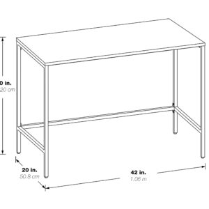 OSP Home Furnishings Contempo 42-Inch Desk, White