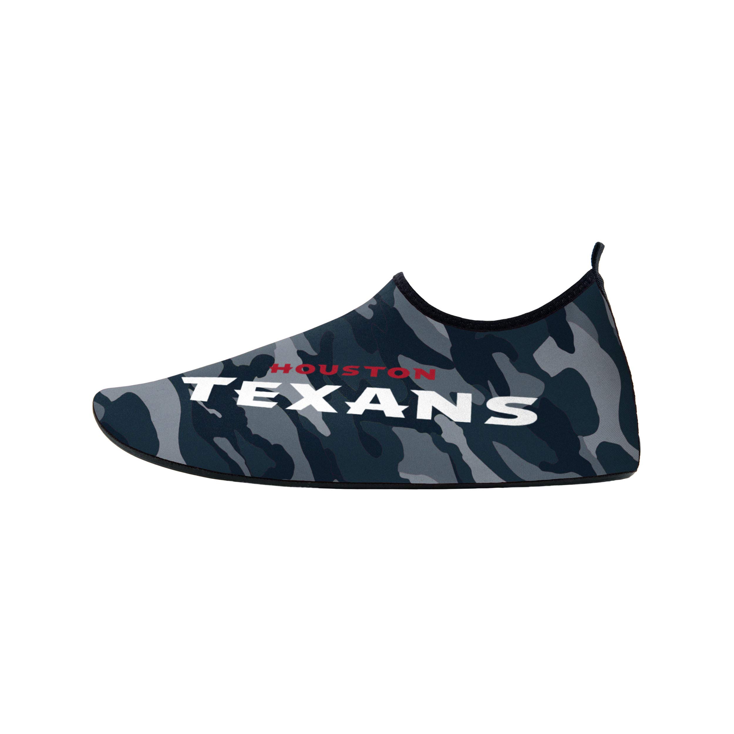 FOCO Men's Yoga Gym Aqua Shoes Houston Texans NFL Camo Water Sock-L, Team Color, Large 11/12