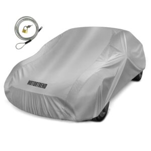 motor trend flexcover waterproof car cover for rain wind all weather xl fits up to 210"