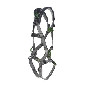 MSA 10194909 V-FIT Full Body Safety Harness - Size: Standard (Medium), D-Ring Configuration: Back/Hip, Tongue Buckle Leg Straps, With Shoulder Padding, Full Body Harness