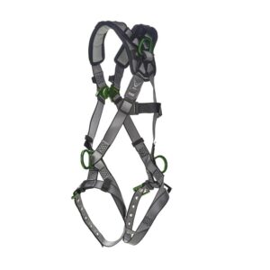 MSA 10194909 V-FIT Full Body Safety Harness - Size: Standard (Medium), D-Ring Configuration: Back/Hip, Tongue Buckle Leg Straps, With Shoulder Padding, Full Body Harness