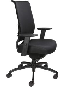 oak hollow furniture reina series office chair ergonomic executive computer chair with breathable fabric seat cushion and mesh back, adjustable and comfortable, lumbar support, swivel and tilt