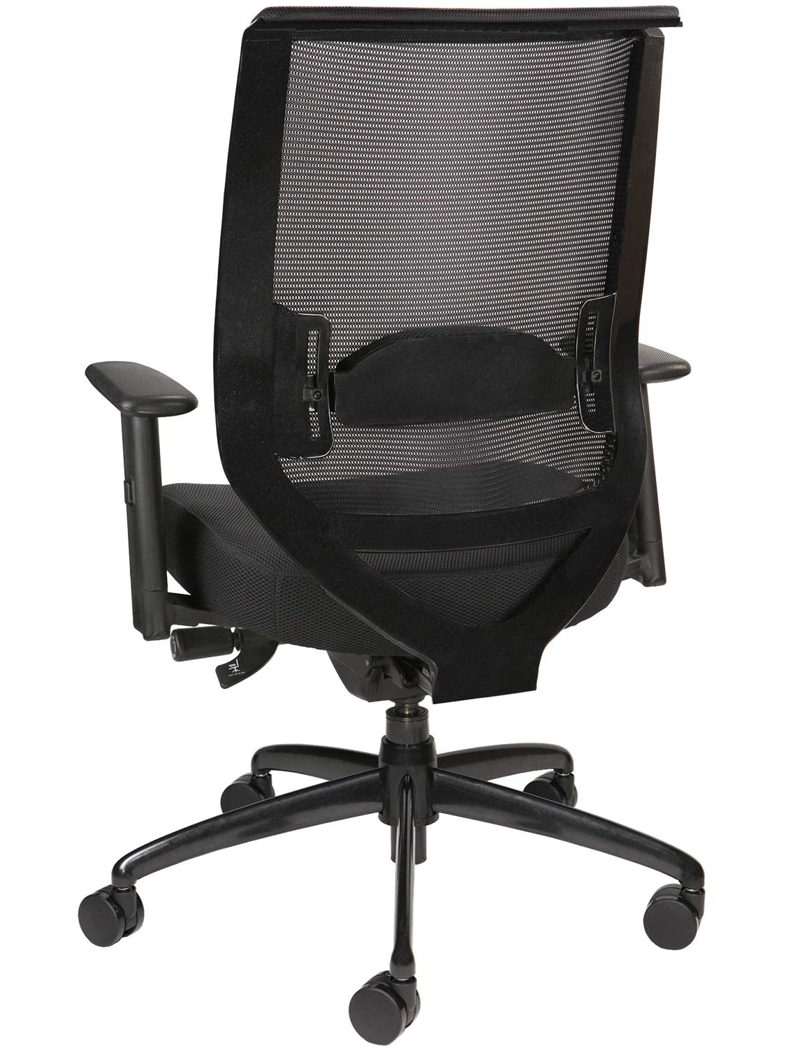 Oak Hollow Furniture Reina Series Office Chair Ergonomic Executive Computer Chair with Breathable Fabric Seat Cushion and Mesh Back, Adjustable and Comfortable, Lumbar Support, Swivel and Tilt