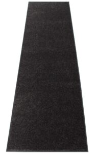 event carpet aisle runner - quality plush pile rug with backing, binding in various sizes (4 x 40 ft, black)