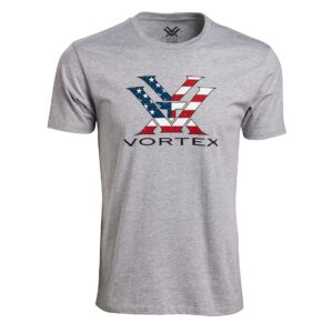 Vortex Men's Stars and Bars Shirt, Grey, Small