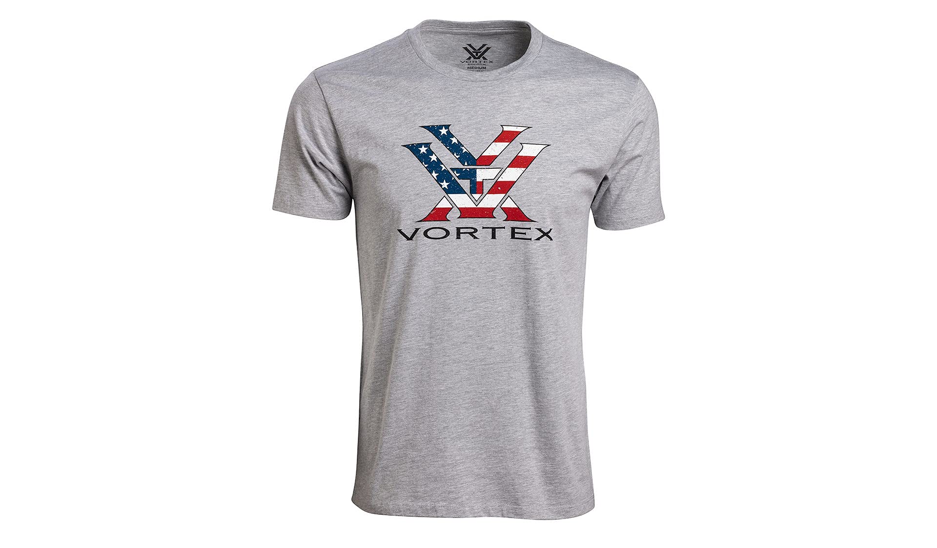 Vortex Men's Stars and Bars Shirt, Grey, Small
