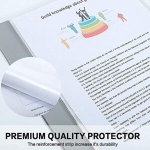 Sheet Protectors, HERKKA 500 Pack Heavy Duty Page Protectors Holds 8.5 x 11 inch Sheets, 9.25 x 11.25 inch Top Loading, Clear, Reinforced 11-Hole Fit for 3 Ring Binder