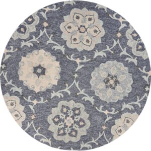 LR Home Ox Bay Felix Delicate Traditional Floral Area Rug