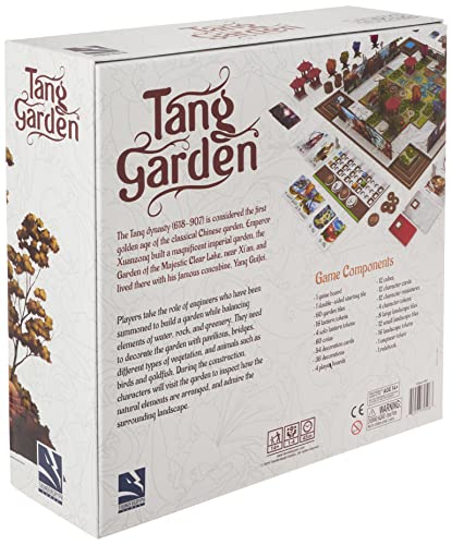 Tang Garden Board Game - Create a Serene and Breathtaking Chinese Garden! Tile Placement and Set Collection Strategy Game, Ages 14+, 1-4 Players, 45 Minute Playtime, Made by Lucky Duck Games