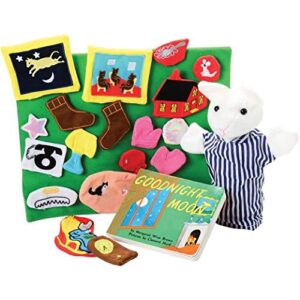 constructive playthings 20 pc. puppet and props set for "goodnight moon" with the 30 page board book for ages 2 years and up