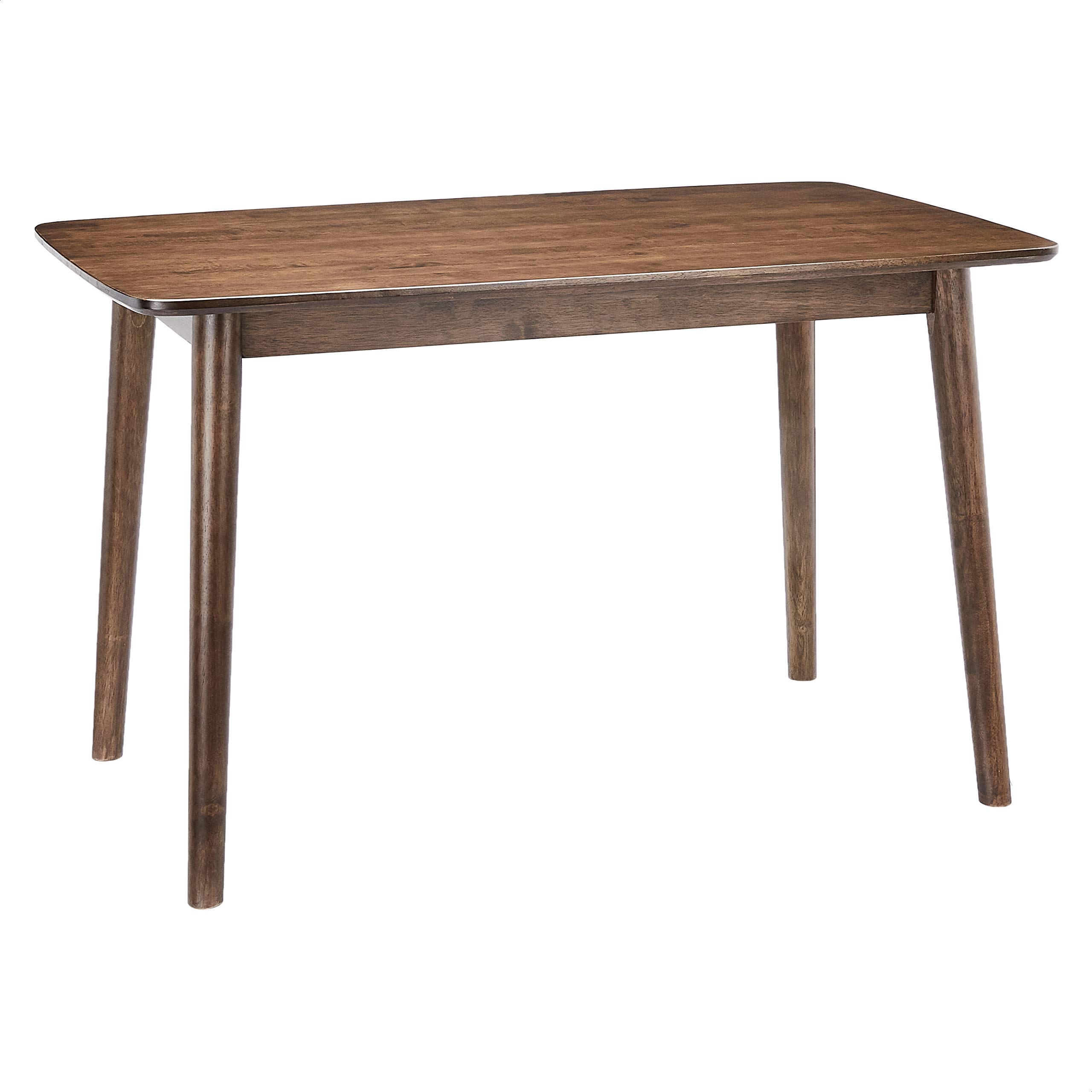 CangLong Mid-Century Home Kitchen Table Desk with Solid Legs for Dining Room, set of 1, Espresso