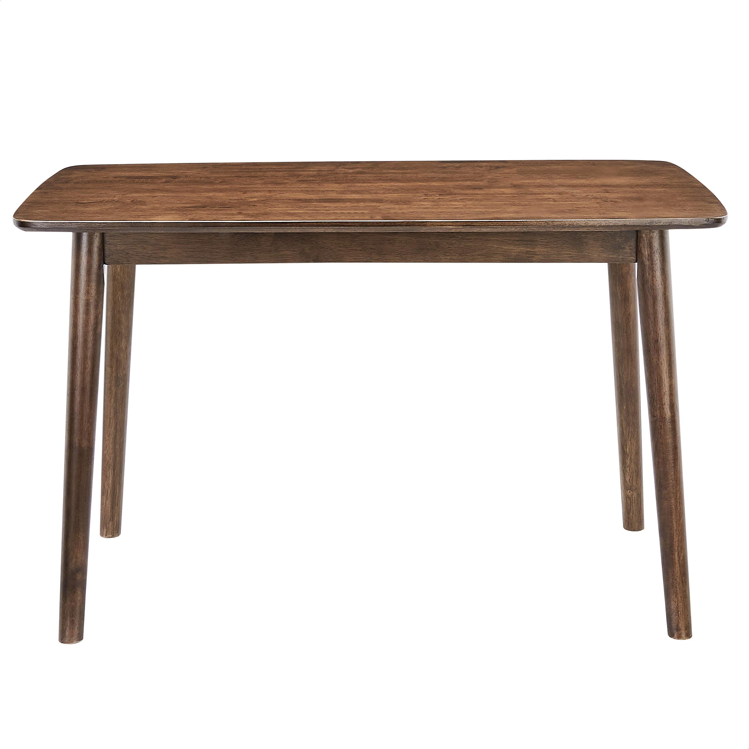 CangLong Mid-Century Home Kitchen Table Desk with Solid Legs for Dining Room, set of 1, Espresso