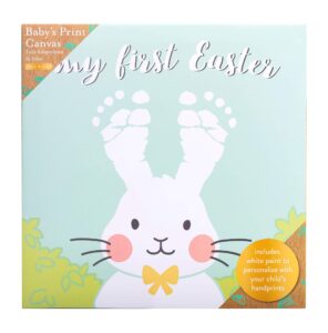 kate & milo my first easter canvas and paint kit, baby hand and footprints, easter bunny craft