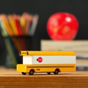 Candylab Toys - CANDYCAR® World Collection - Premium Handcrafted Wooden Car Toy - School Bus