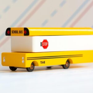 Candylab Toys - CANDYCAR® World Collection - Premium Handcrafted Wooden Car Toy - School Bus