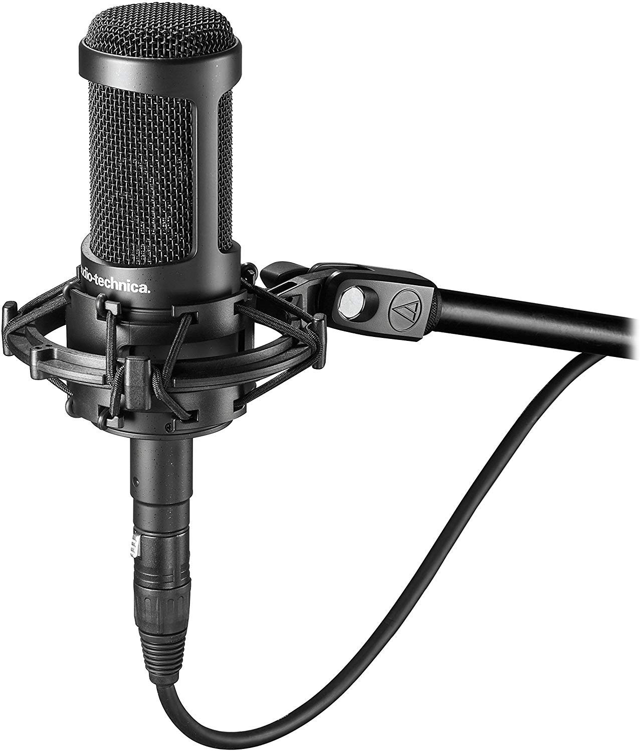 Audio-Technica AT2035 Cardioid Condenser Microphone with XLR Cable, Audio-Technica AT8458 Shockmount, Isolation Shield