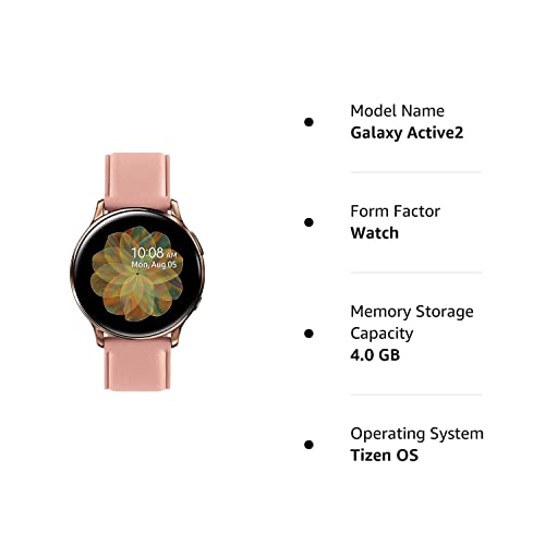 Samsung Galaxy Watch Active2 (40mm), Gold (Stainless Steel - LTE Unlocked) - SM-R835USDAXAR (Renewed)