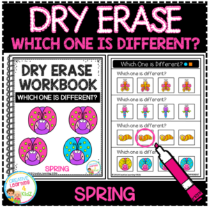 dry erase workbook: which one is different - spring