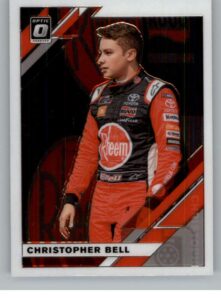 2020 donruss racing optic #50 christopher bell rheem/joe gibbs racing/toyota official nascar trading card made by panini america