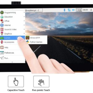 waveshare 4.3inch HDMI LCD 800x480 IPS Capacitive Touch Screen HDMI Interface Support All Version Raspberry Pi 4B/3B+/3B/2B/Zero/Zero W/Zero WH,Jetson Nano BB Black Banana Pi Windows 10/8.1/8/7