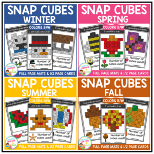 snap cubes activity - seasons bundle