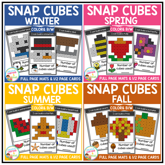 Snap Cubes Activity - Seasons Bundle