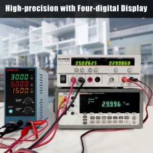 Adjustable DC Power Supply (0-30 V 0-5 A) with Output Enable/Disable Button HANMATEK HM305 Mini Variable Switching Digital Bench Power Supply