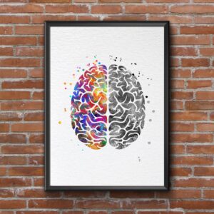 Dignovel Studios 11X14 Unframed Brain Creativity Inspiration Watercolor Art Print Poster Housewarming Wall Giclee Office Home Decor DN526