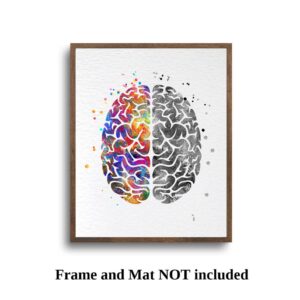 Dignovel Studios 11X14 Unframed Brain Creativity Inspiration Watercolor Art Print Poster Housewarming Wall Giclee Office Home Decor DN526