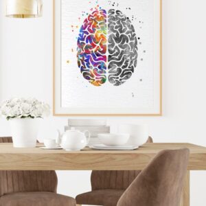 Dignovel Studios 11X14 Unframed Brain Creativity Inspiration Watercolor Art Print Poster Housewarming Wall Giclee Office Home Decor DN526