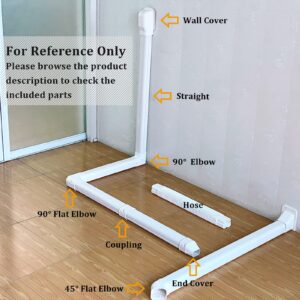 LyPrem 16.5Ft Mini Split Line Set Cover 4" PVC Line Cover Kit for Mini Split and Central Air Conditioner & Heat Pump