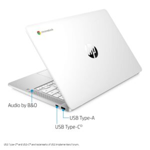 HP Chromebook 14-inch FHD Laptop, Intel Celeron N4000, 4 GB RAM, 32 GB eMMC, Chrome (14a-na0060nr, Ceramic White)