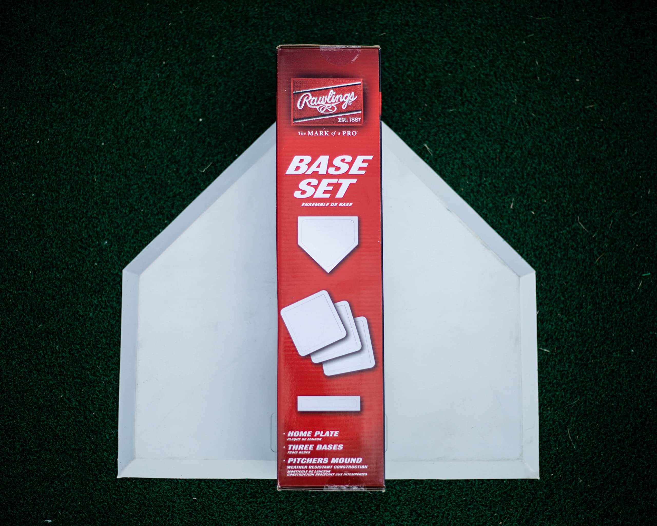 Rawlings | 5-Piece Throw Down Base Set | Pitcher's Mound, Home Plate & 3 Bases