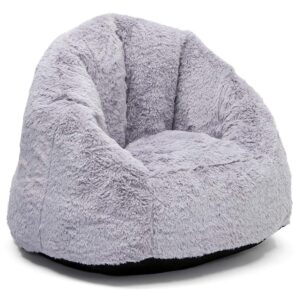 delta children snuggle foam filled chair, kid size (for kids up to 10 year old), grey
