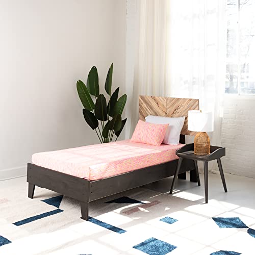 Signature Design by Ashley Twin Size iKidz 7 Inch Firm Memory Foam Mattress with Stretch Knit Cover & Pillow Included, Pink