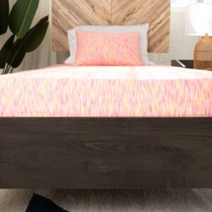 Signature Design by Ashley Twin Size iKidz 7 Inch Firm Memory Foam Mattress with Stretch Knit Cover & Pillow Included, Pink