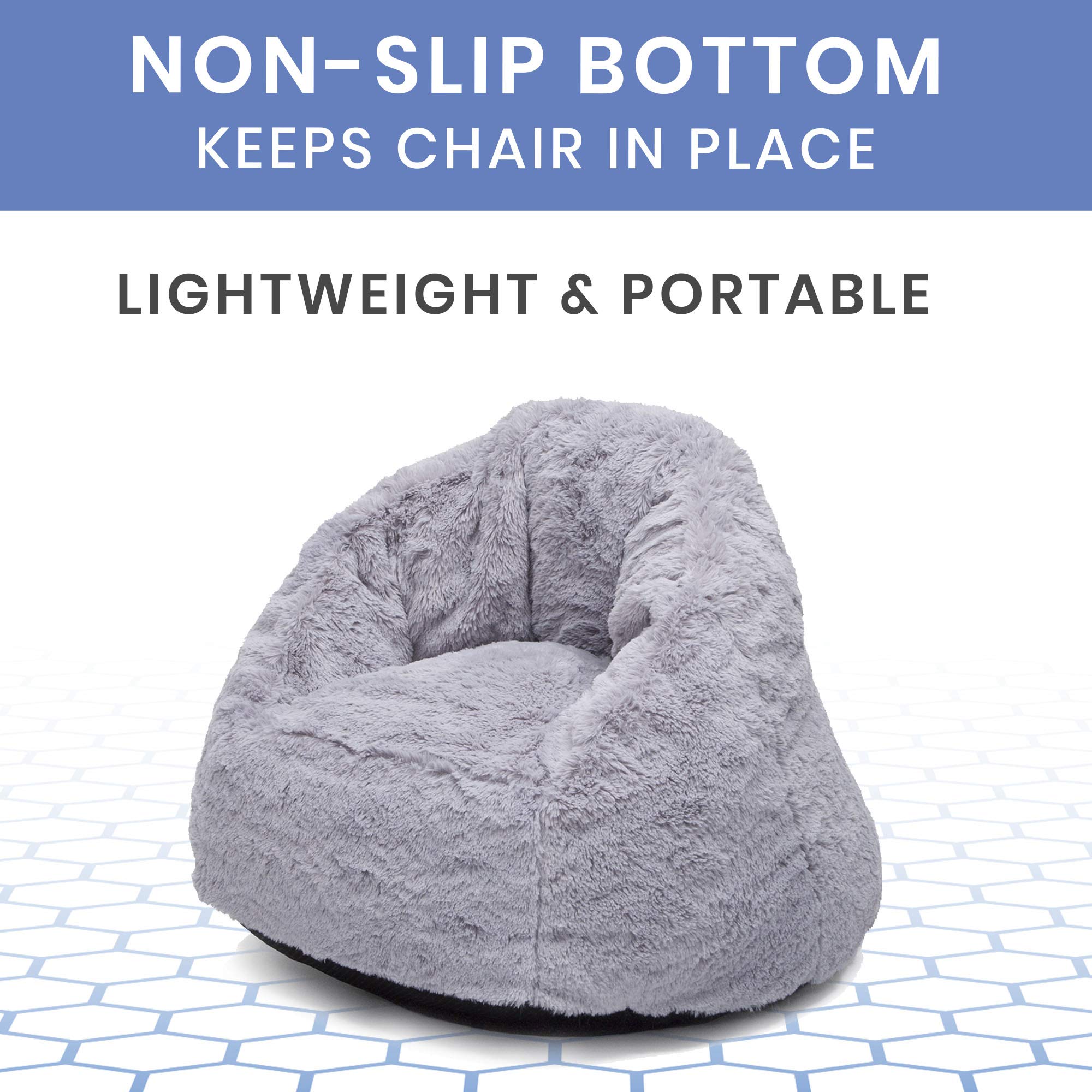 Delta Children Snuggle Foam Filled Chair, Toddler Size (for Kids Up to 6 Years Old), Grey