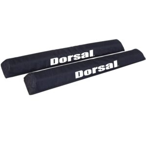dorsal aero roof rack pads for factory and wide crossbars - pack of 2 for surfboards kayaks sups snowboards polyester 34" inch black