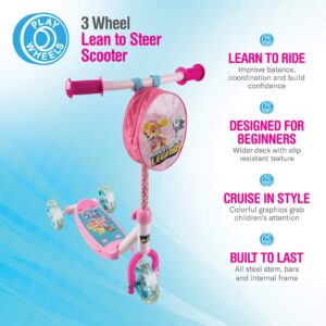 PlayWheels PAW Patrol 3-Wheel Kids Scooter with Accessory Pouch, Blue Large