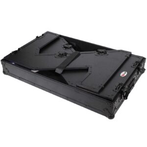 ProX XS-ZTABLEBLJR Z-Table Jr Folding DJ Table Mobile Workstation Flight Case Style with Handles and Wheels - Black Finish