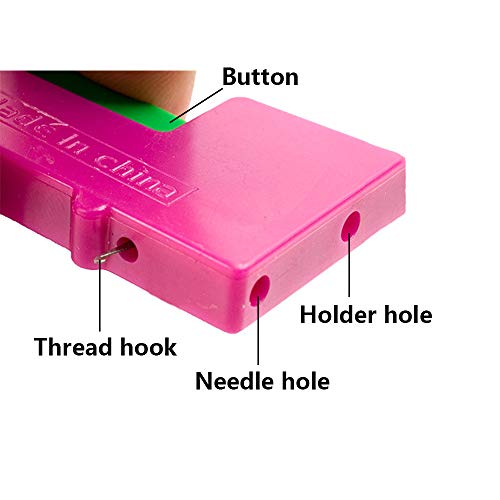 Automatic Needle Threading Device, Self Thread Guide Hand Plastic Sewing Needle Device Solve The Frustrating Needle Threading Problem Fit, Easy Use and Carry, Random Color 3 Pack