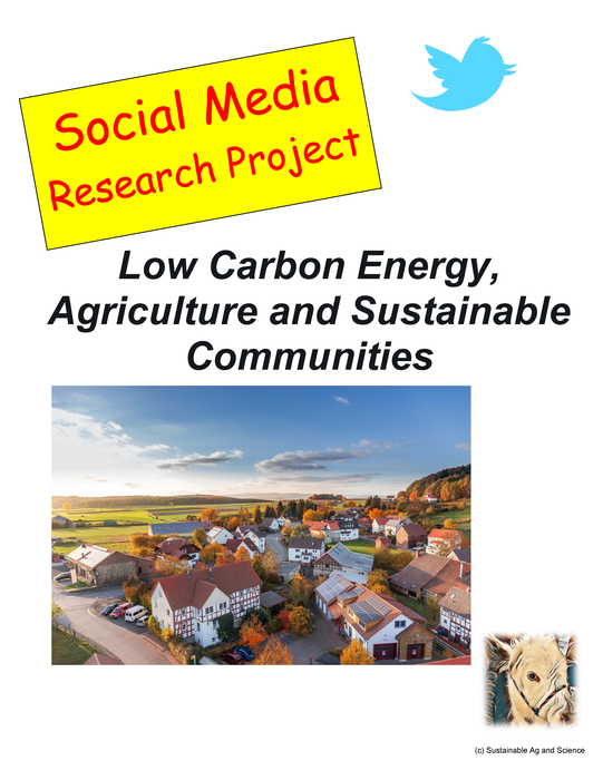 Low Carbon Energy, Agriculture and Sustainable Communities Social Media Research Lesson Plan Activity