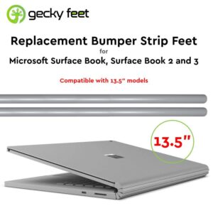 Gecky Feet Microsoft Surface Book Replacement Bumper Strip feet (Original Gray - 13.5")