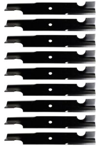 usa mower blades u15180bp (9) high-lift replacement blade for toro 103-6387 103-6387-s 103-6402-s length 18 in. width 2-1/2 in. thickness .250 in. center hole 15/16 in. 52 in. deck
