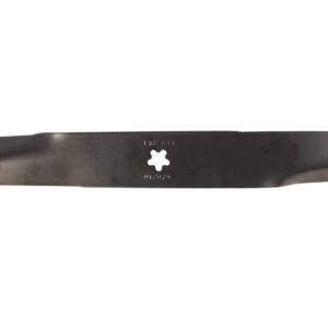 USA Mower Blades (3) U12025BP High-Lift for Husqvarna 539112079 Dixon 10782 10881 Length 18 in. Width 2-1/2 in. Thickness .203 in. Center Hole 5 Point Star 36 in. 52 in. Deck