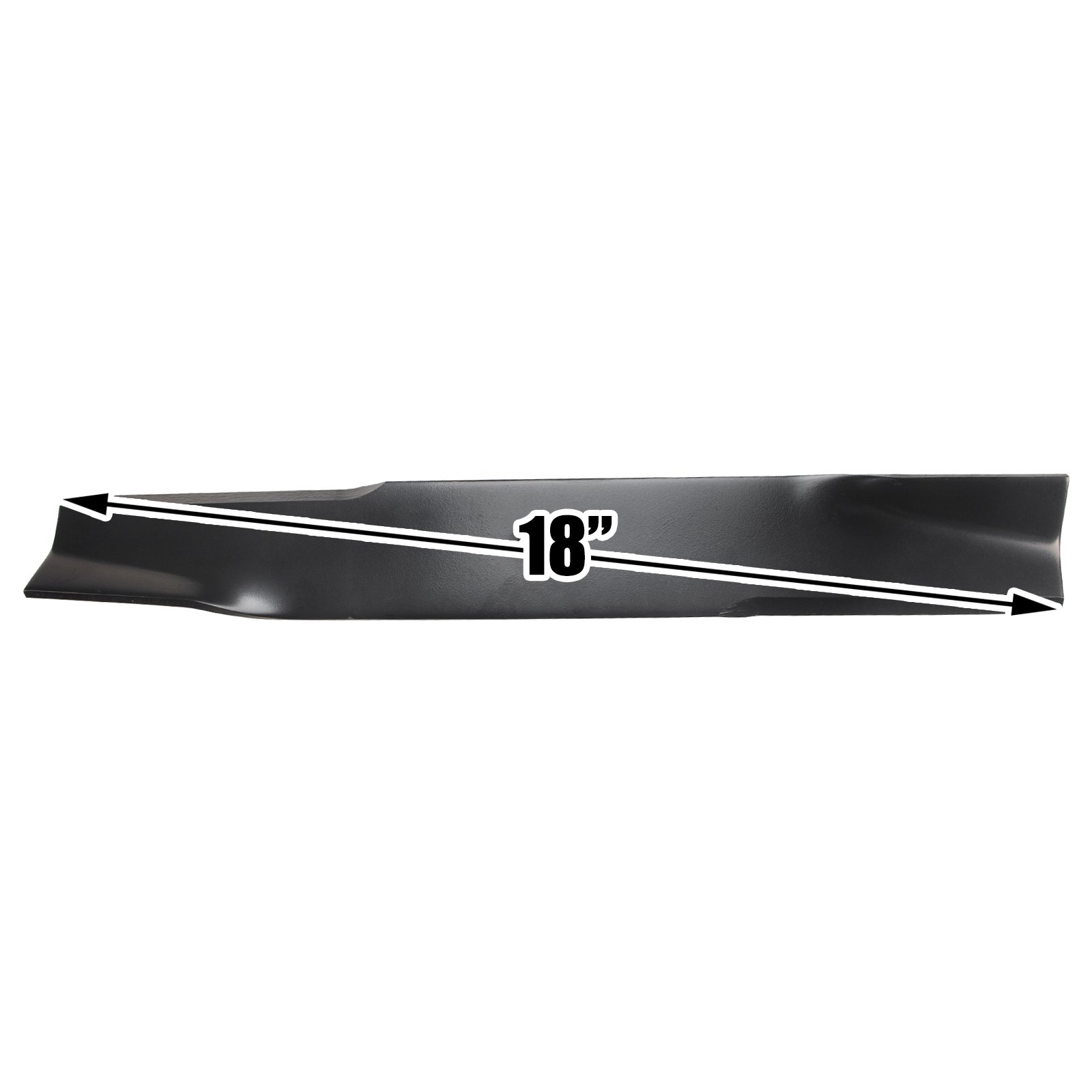 USA Mower Blades (3) U12025BP High-Lift for Husqvarna 539112079 Dixon 10782 10881 Length 18 in. Width 2-1/2 in. Thickness .203 in. Center Hole 5 Point Star 36 in. 52 in. Deck