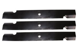 usa mower blades u15207bp (3) high-lift for exmark 1-613112 1-613250 613250 length 20-1/2 in. width 2-1/2 in. thickness .200 in. center hole 5/8 in. 60 in. 61 in. deck